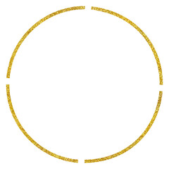 gold round frame 