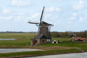 Moulin, Réserve naturelle, Mer des Wadden, île de la Frise, Ile Texel, Pays Bas