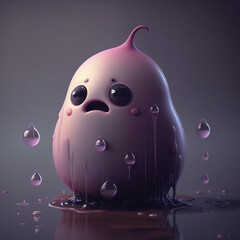 Traurige Schleimfigut, KI generiertes Bild