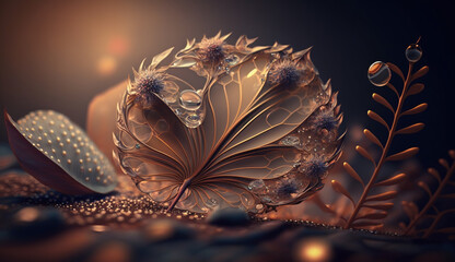 Stilvolles Blatt, KI generiertes Bild