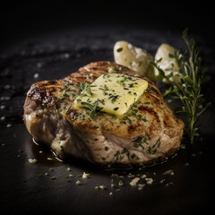 Frisch zubereitetes Gericht, KI generiertes Bild