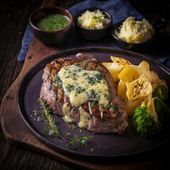 Herzhaftes Gericht, KI generiertes Bild