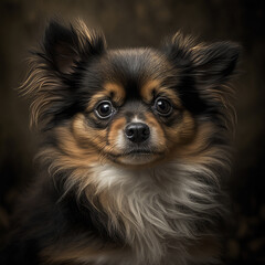 Portrait eines kleinen Hundes, KI generiertes Bild