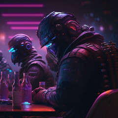 Cyberpunk, KI generiertes Bild