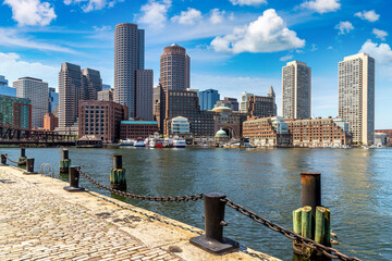 Naklejka premium Boston cityscape, USA