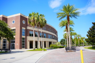 ORLANDO, FL, USA - 05 13, 2023: The University of Central Florida  gym building