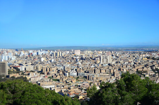 View of the Algerian port city of Oran in Algeria