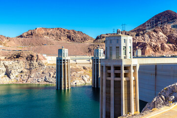 Hoover Dam in Colorado river