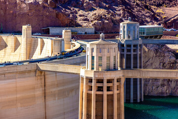 Hoover Dam in Colorado river