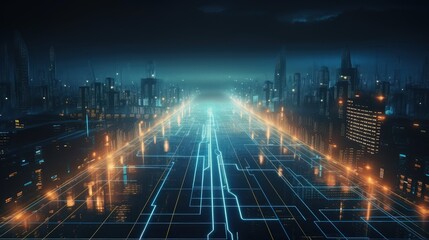 information superhighway technology internet devices and communication concept