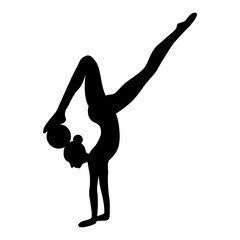 Obraz na płótnie Canvas gymnastic silhouette