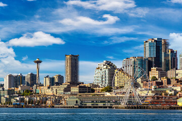 Obraz premium Seattle cityscape at Elliott Bay