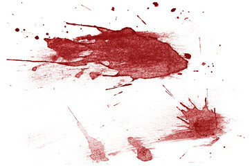 Blood stains cut out