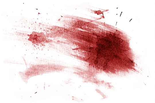 Blood stains cut out