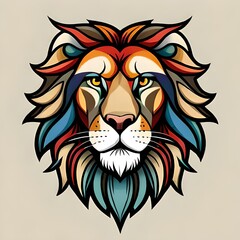Obraz na płótnie Canvas lion head generate with Ai tool 