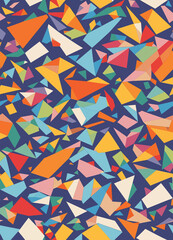 colourful artwork of mount blocks graphic design art geometric pattern illustration vector wallpaper decoration Generative AI