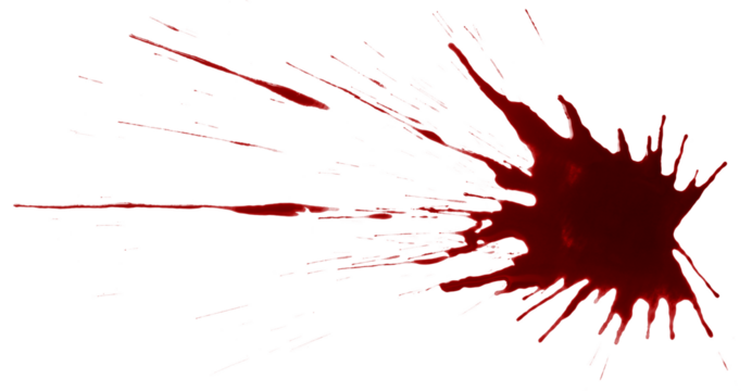 Blood drops cut out