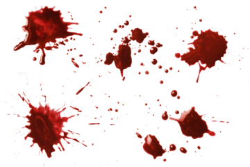 Blood drops cut out