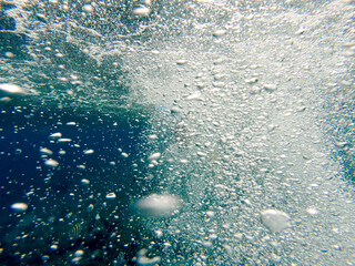 image from below bubble water