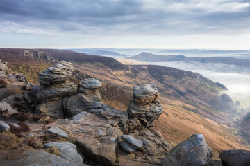 Upper Tor on Kinder Scout, Edale Moor Weathered Gritstone, Peak District