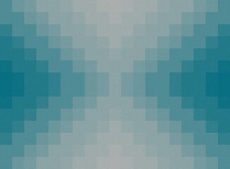 Pixelated mosaic pattern. Background wallpaper. Gritty vintage retro style. Geometric mirrored illustration.