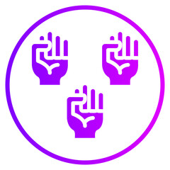 Obraz premium human rights gradient icon