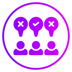 democracy gradient icon