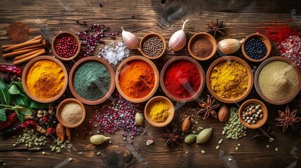 Obraz na płótnie Canvas spices on the tabel