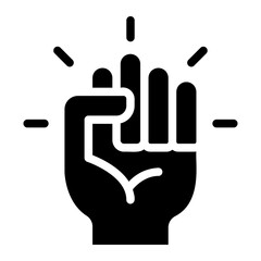 protest glyph icon