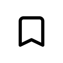 bookmark icon, outline style, editable vector