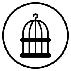 birdcage glyph icon