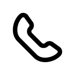 telephone icon, outline style, editable vector