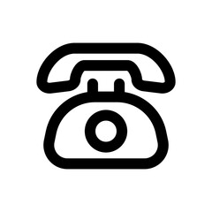 telephone icon, outline style, editable vector