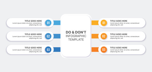 Dos and Don'ts, Comparison Chart Infographic Template Design