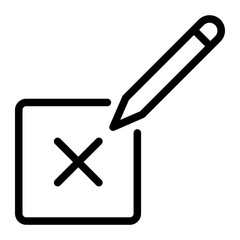 Obraz premium vote no line icon
