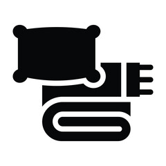 blanket glyph icon illustration vector graphic