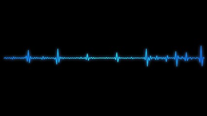 Background with abstract animated sound graph.