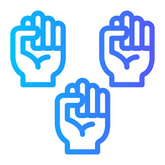 human rights gradient icon