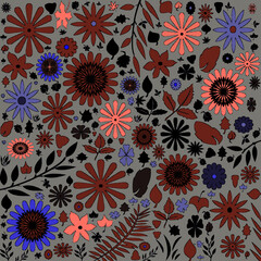 seamless pattern with flowers