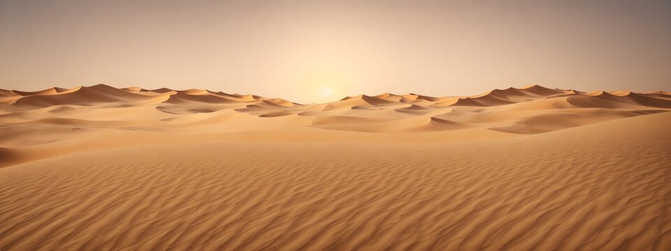 Sand dunes in desert landscape. Aerial view of the dunes.
Beautiful sand dunes in the Sahara desert. Generative AI
