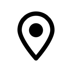 location icon, outline style, editable vector