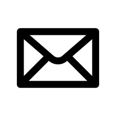 mail icon, outline style, editable vector