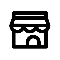 store icon, outline style, editable vector