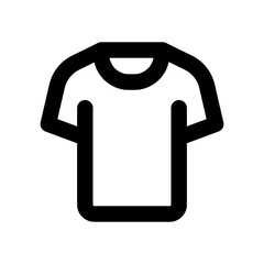 t shirt icon, outline style, editable vector