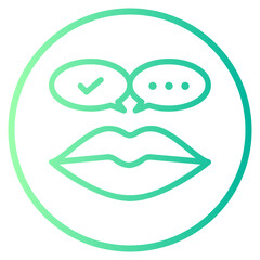 freedom of speech gradient icon