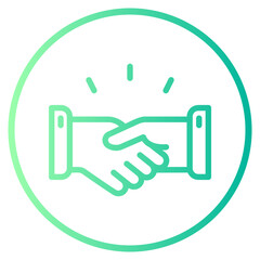 handshake gradient icon