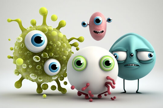 Cute monster toy illustration generated with Artificial Intelligence