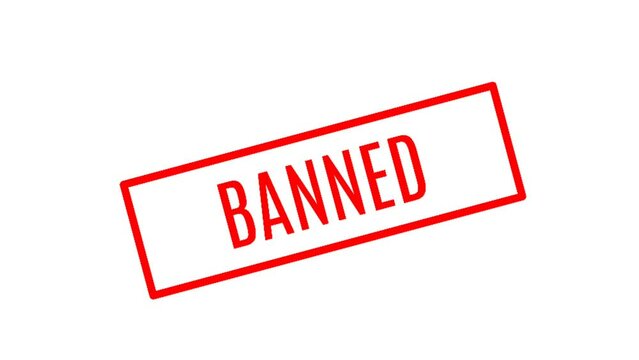 Banned stamp animation