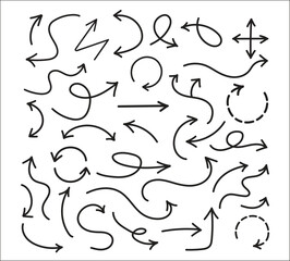 Arrow vector set, cursor, pointer, target, direction, arrow icon, symbol. Illustration On White Background