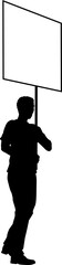Protest Rally March Picket Sign Silhouette Person